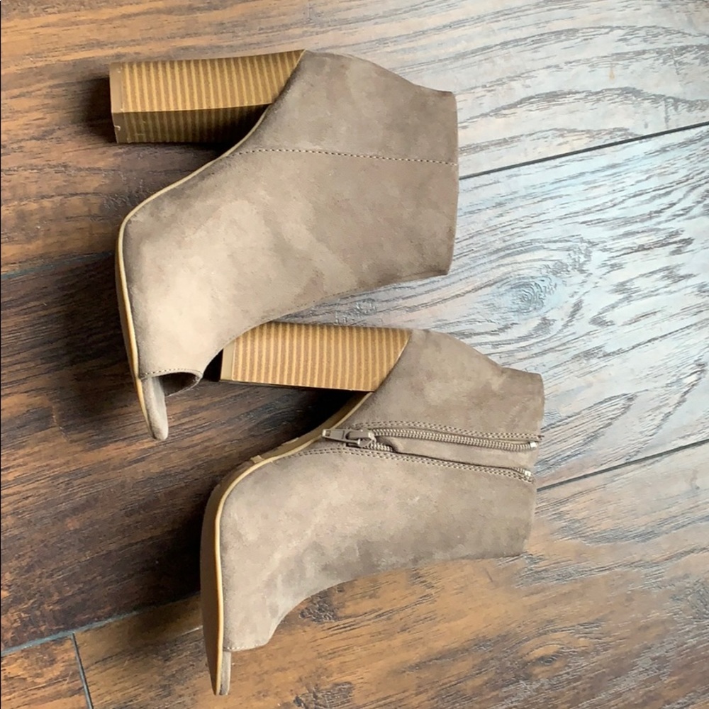 Taupe Open Toe Bootie - image 3